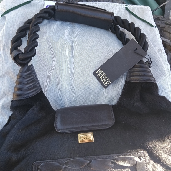 NEW VINTAGE ORIGINAL GIANFRANCO FERRE' DESIGN HANDBAG - Picture 6 of 11